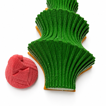 Buche de noël: Vanille biologique de Madescar, mango et noisette